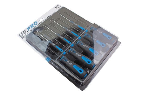 US PRO by BERGEN SCRAPER / HOOK AND PICK SET 9PC REMOVAL TOOL O RINGS SEALS 5035