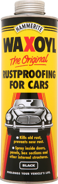 BLACK Hammerite Schutz Waxoyl Car Rust Proofing Under Seal Wax Oil 1 Litre X 1