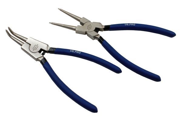 US Pro by BERGEN Tools 4pc 9" Ni-fe Finish Circlip Pliers Set In Zip Case 1822