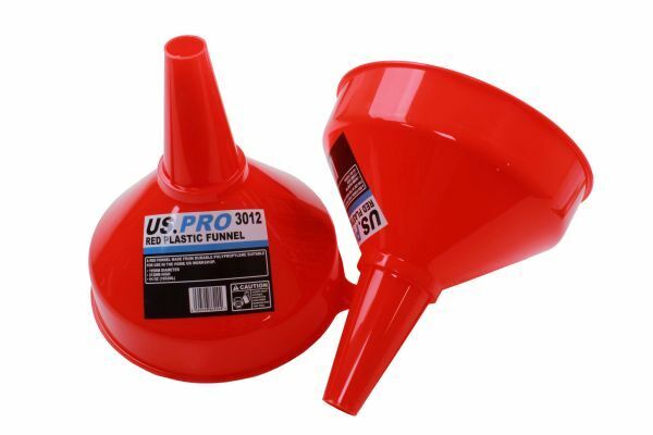 US PRO Red plastic Funnels 195MM Diameter x 2 3012