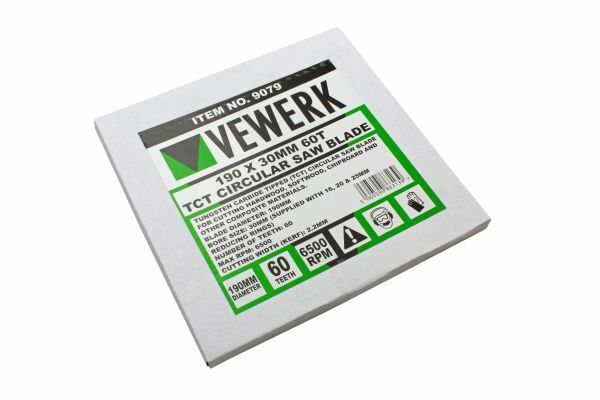 VEWERK TCT Circular Saw Blade 190mm x 30mm x 60T fits Festool , Makita 9079