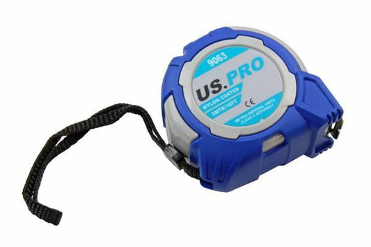 US PRO Tape Measure 5 Meter 16FT Grip Lock Measuring Tape Nylon Coating Tools