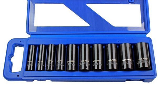 US PRO by BERGEN 10pc 3/8" dr DEEP IMPACT SOCKET SET Metric 10-24mm 1680