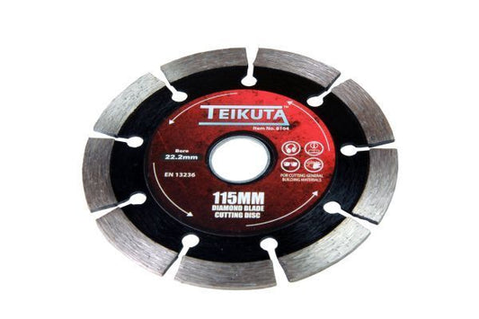 TEIKUTA Angle Grinder Segmented Diamond Blade Cutting Disc 115 X 22.2mm 8104