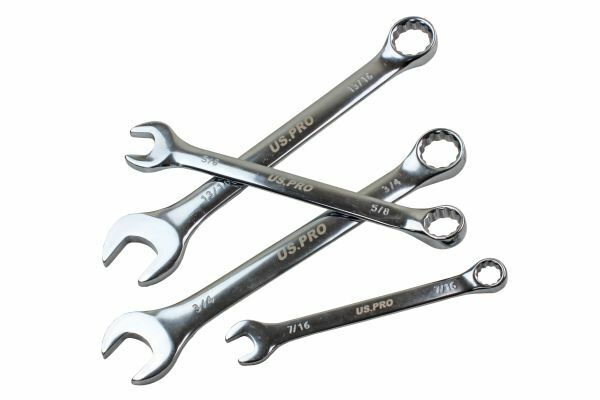 US PRO Tools 12pc SAE / AF Imperial Combination Spanner Wrench Set 1/4 - 1" 2201