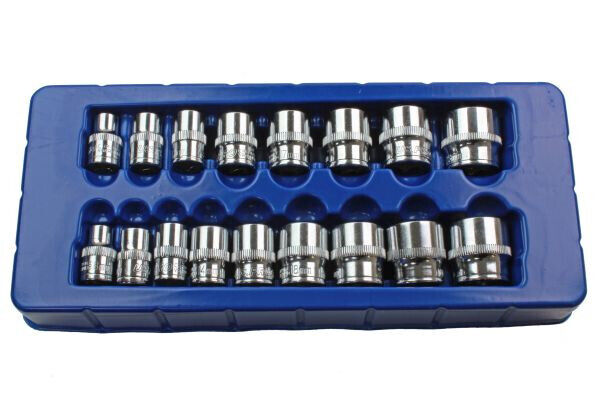 US PRO Tools 17pc 3/8 Drive Shallow Socket Set, 6 Point, CR-V, 8-24mm NEW