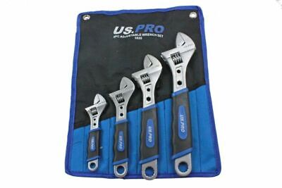 US PRO Tools 4pc ADJUSTABLE WRENCH SHIFTING SPANNER SET 6 8 10 12 Spanners 1835