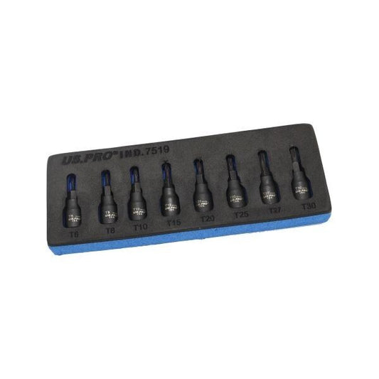 US PRO 8pc 1/4" Dr Impact Star Torx Bit Sockets Set T6 - T30 socket ratchet tool