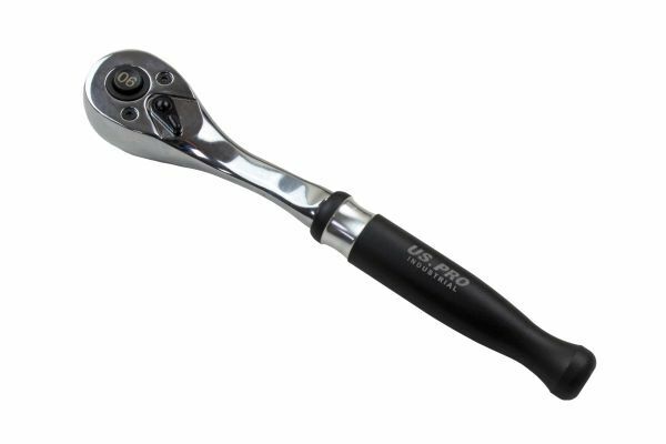 US PRO INDUSTRIAL 3/8" dr 90t Curved Ratchet, Aluminium Handle, NEW 4197