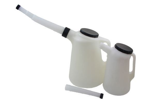 2Pc Small & Large Oil Measuring Jug Set With Flexi Spouts & Lids Jugs 3245