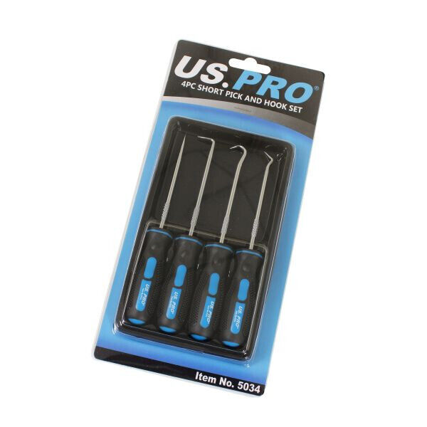 US PRO 4pc O Ring Pick Set Mini Hook and Pick Tools Seal Puller Gasket Hose