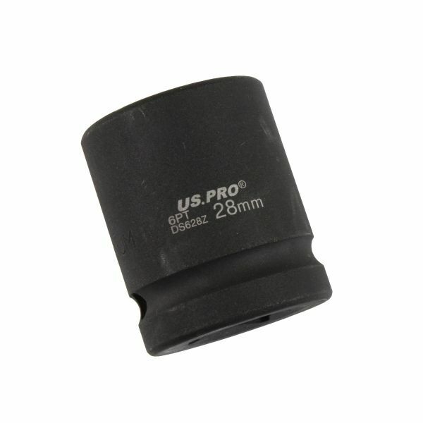 US PRO 28mm 3/4" Square Drive 6 Point Impact Socket Shallow