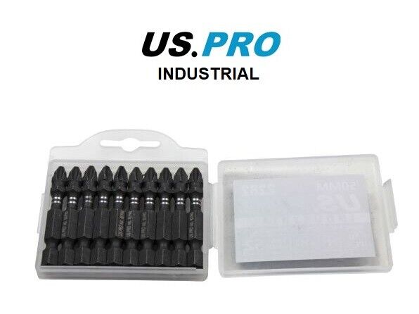 US PRO INDUSTRIAL IMPACT SCREWDRIVER BITS PHILLIPS PH2 10 PACK Torsion Drill