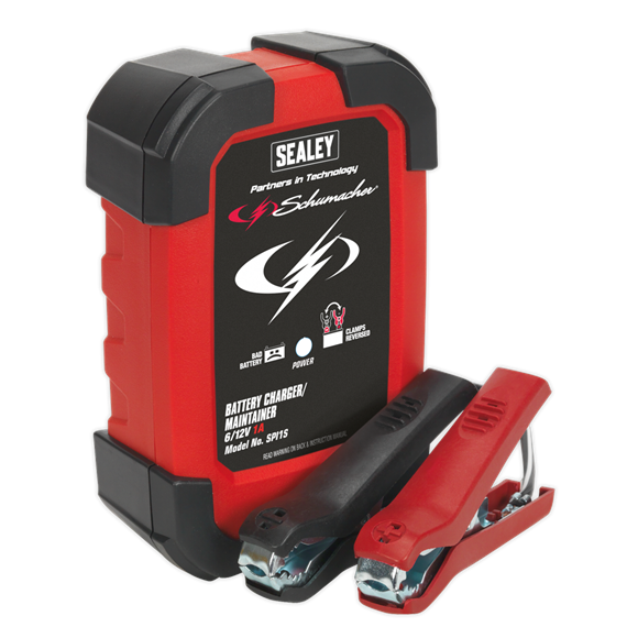 Sealey SPI1S Intelligent Speed Charge Battery Charger 1Amp 6/12V Automatic Fast