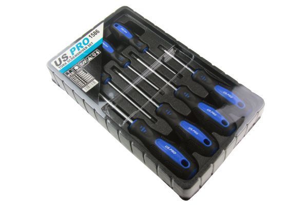 US Pro by Bergen Tools 7pc Torx Star Screwdriver Set T10 T15 T20 T25 T30 1586