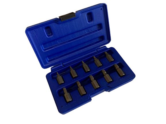 1/2" Screw Stud Extractor Remover Set Reverse Thread Easy Out 3-10.3mm 10pc 2622