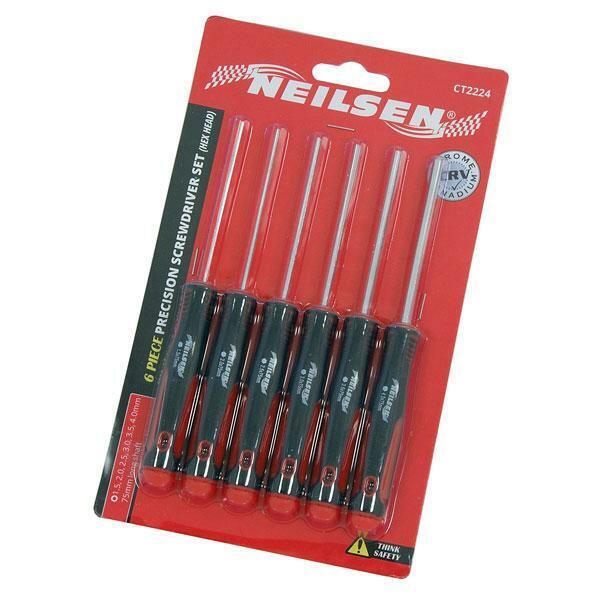 6pc HEX Head Screwdriver Allen Key Sizes: 1.5mm 2mm 2.5mm 3mm 3.5mm 4mm CT2224