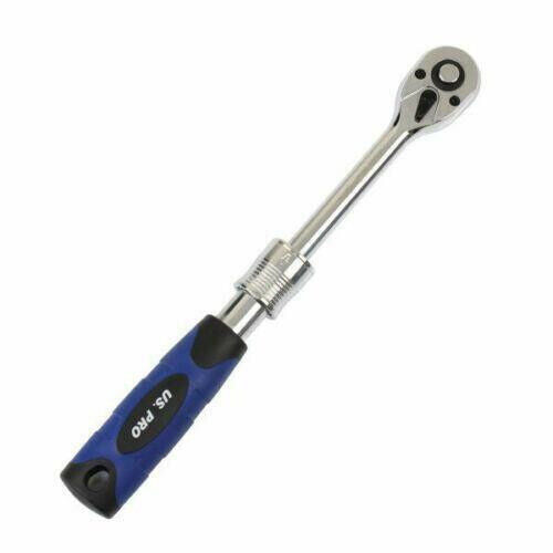 US PRO Tools 1/4" Drive 72t Extendable Ratchet Quick Release Sockets 160 - 200mm