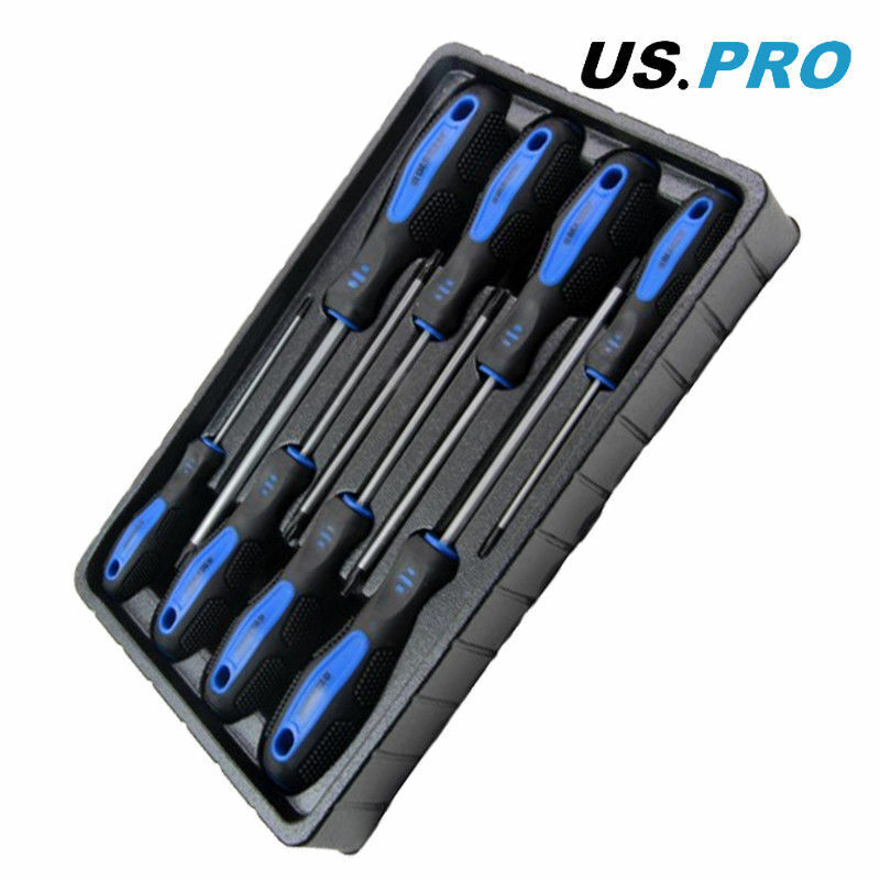 US PRO Tamperproof TORX Magnetic Screwdriver Set Star Set T8-T40 8pc 1608