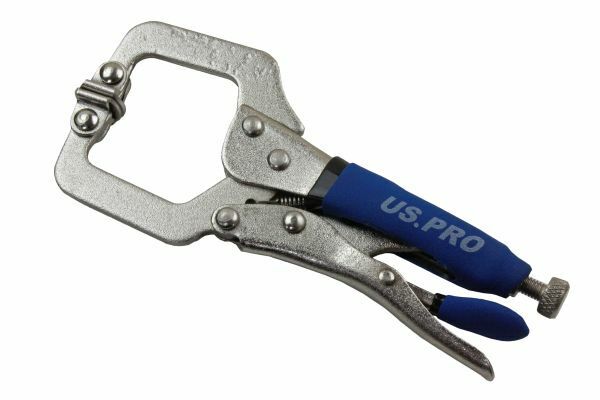 US PRO 150mm 6" LOCKING C CLAMP with Swivel Contact Pads vice grip Welding 1607