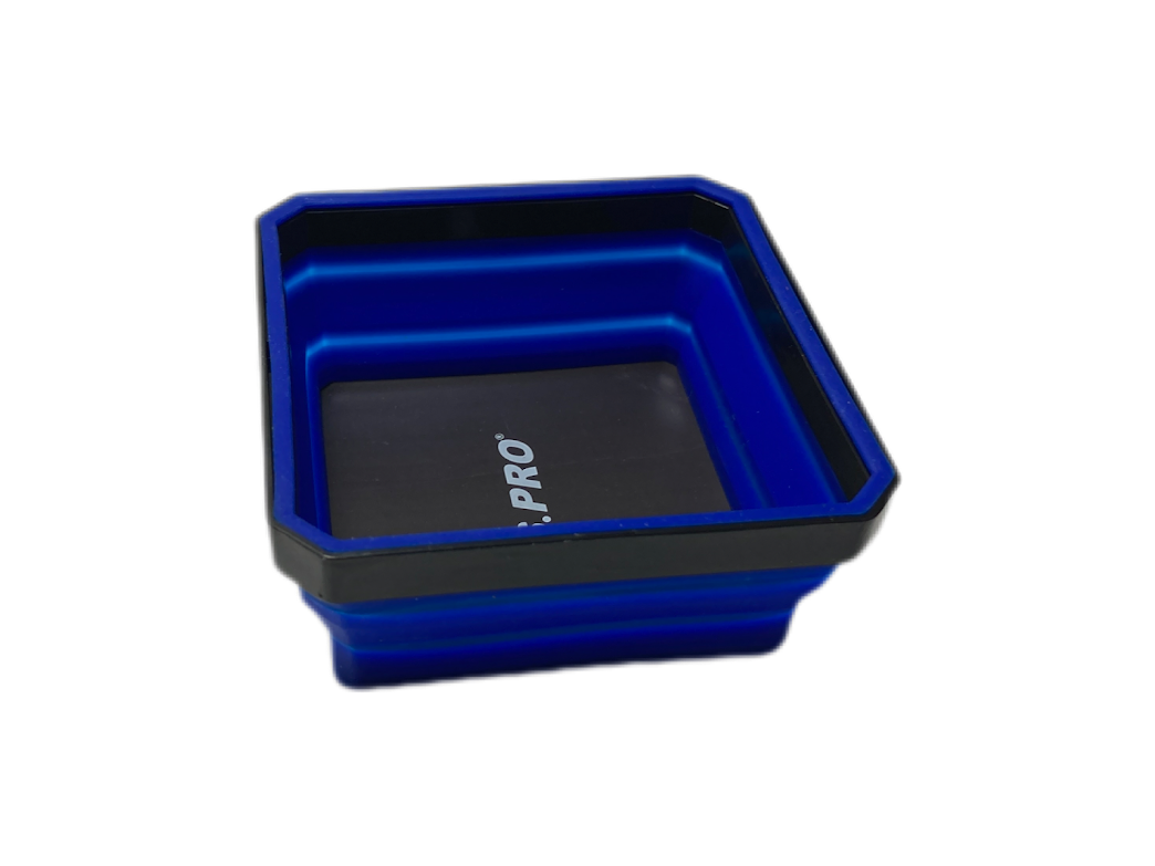 US PRO Tools Magnetic Parts Tray 1x Collapsible Blue Bowl Holder Organizer